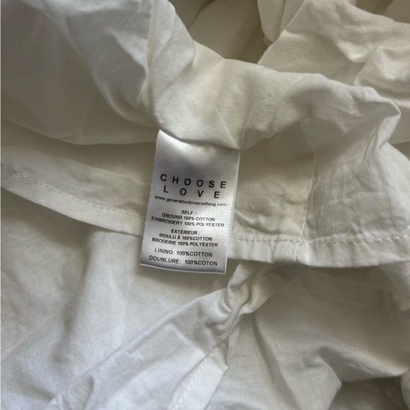 Generation Love Pippa Embroidered Poplin Sundress White Eyelet Hem Cotton Bridal - Picture 6 of 7